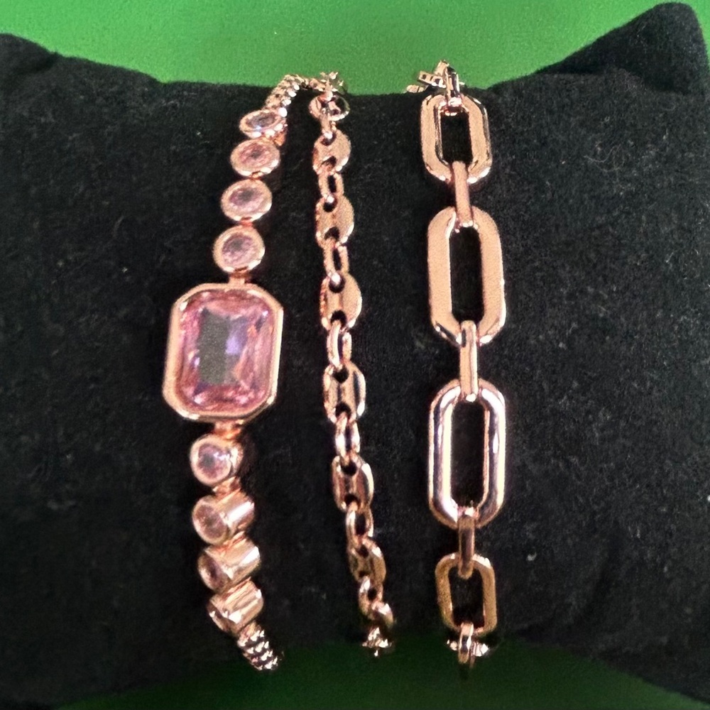 Bomb Party Forever Felicia Elegant Rose Gold Bracelet Set MSRP $130